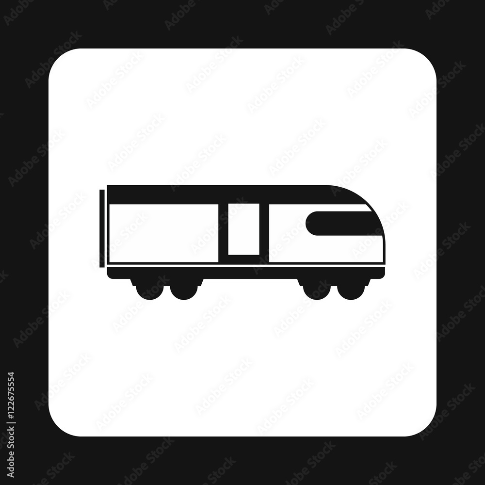 Train icon in simple style isolated on white background. Transport symbol Train icon in simple style isolated on white background. Transport symbol