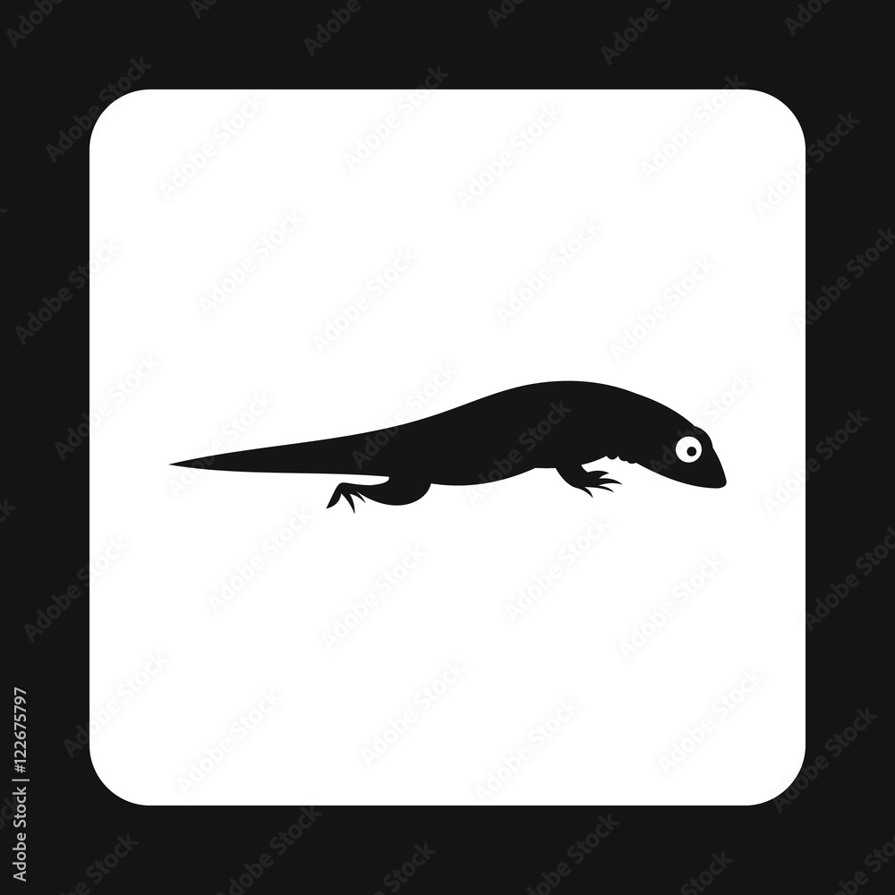 Large iguana icon in simple style isolated on white background. Reptiles symbol Large iguana icon in simple style isolated on white background. Reptiles symbol