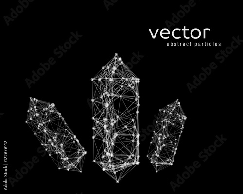 Vector abstract illustration of crystals.