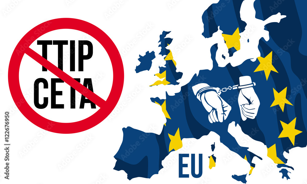 STOP TTIP CETA - obrazy, fototapety, plakaty 