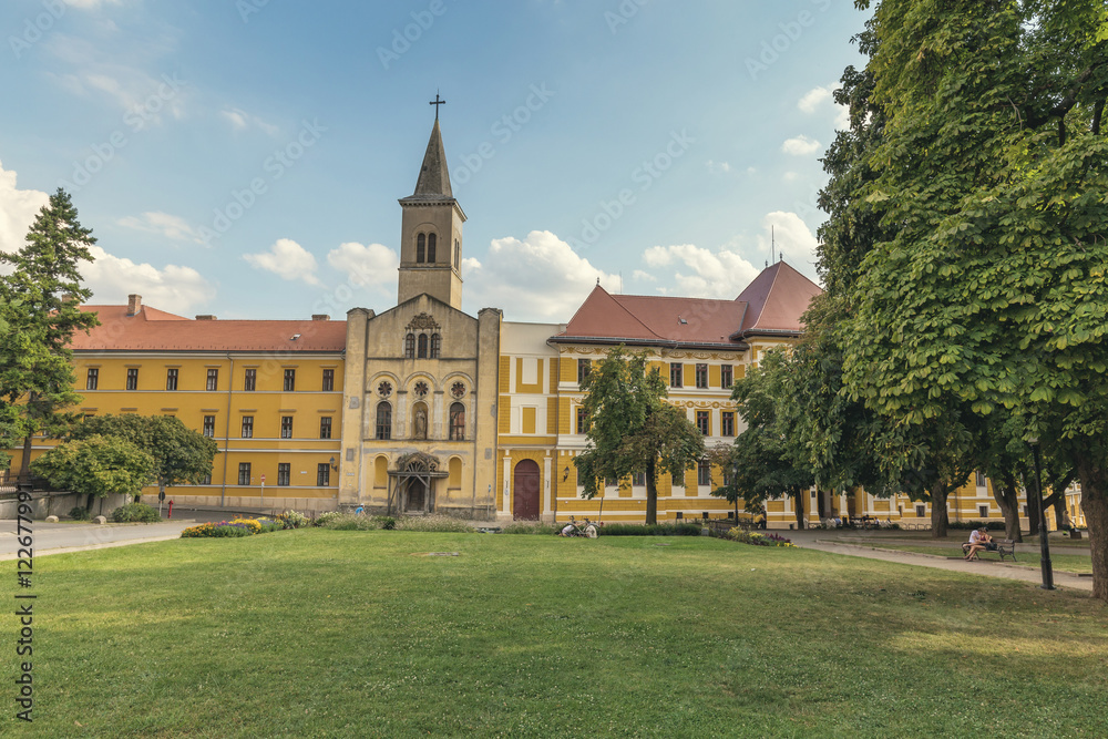 St. Stephen's Square in Pecs of Hungary in 16 august 2016 St. Stephen's Square in Pecs of Hungary in 16 august 2016