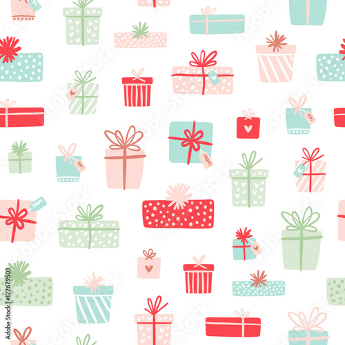 Party presents seamless pattern