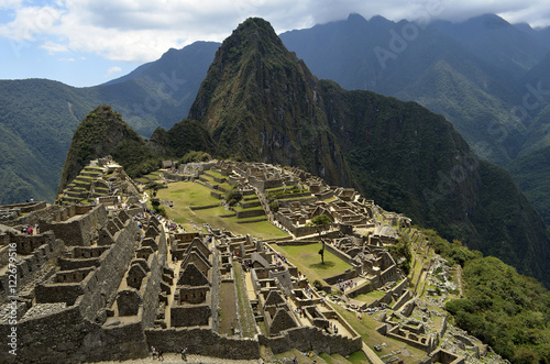 Peru,Cusco,Machu Picchu.View of the citadel of Machu Picchu and its mountains.