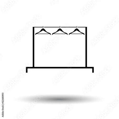 Clothing rail with hangers icon
