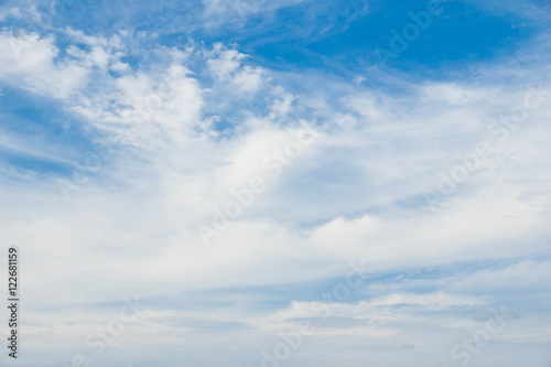 large number of beautiful clouds on a background of blue sky