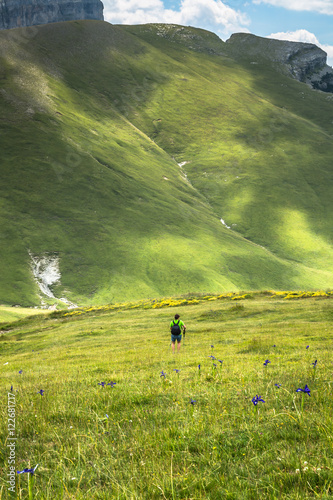 Pyrenees mountains landscape in summer. Huesca, Agaron photo