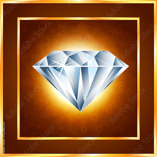 Diamond realistic vector illustration