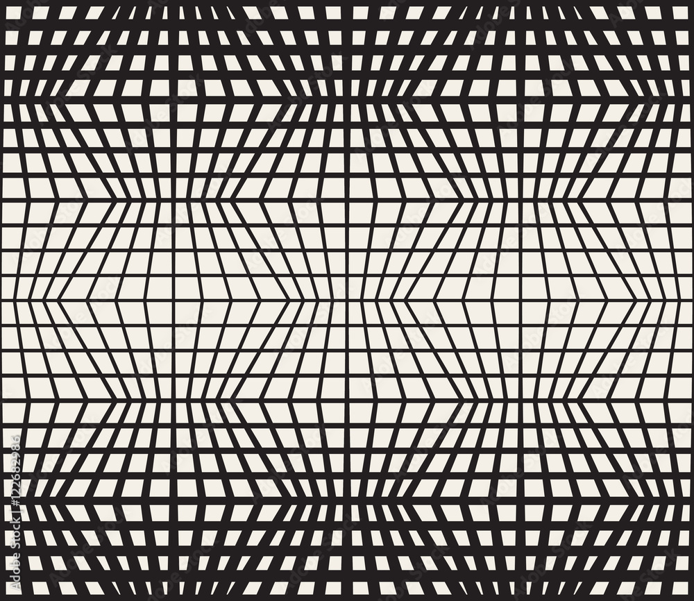Vector Seamless Black And White Retro Geometric Line Grid Pattern Vector Seamless Black And White Retro Geometric Line Grid Pattern