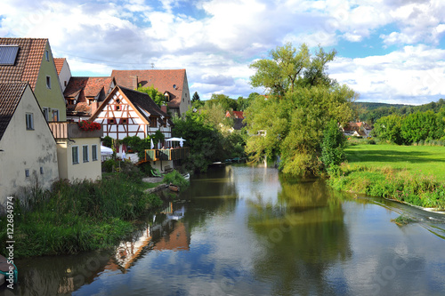 View on Harburg medieval town in Bavaria, Germany