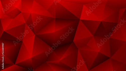 Abstract low poly red background of triangles