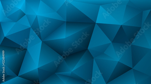 Abstract low poly light blue background of triangles