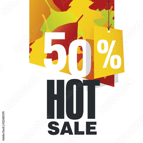 Hot sale 50 percent off autumn background