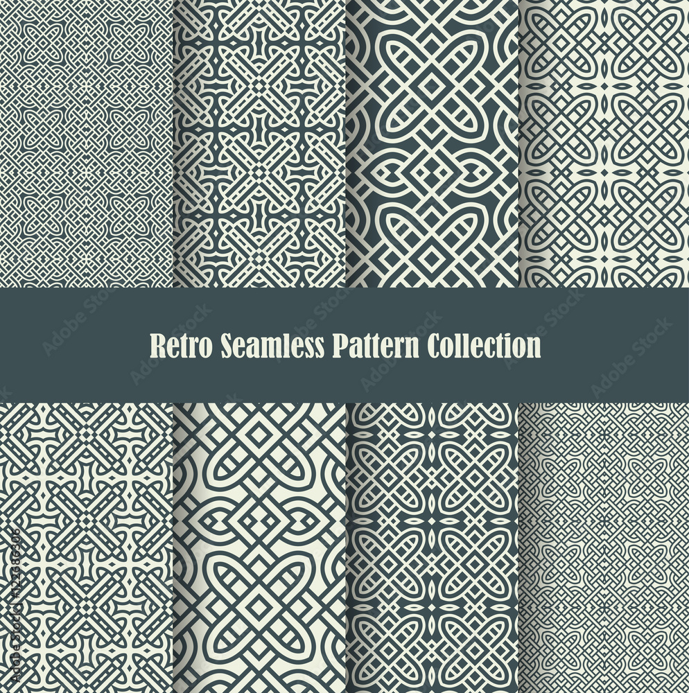 celtic knot ornament seamless patterns