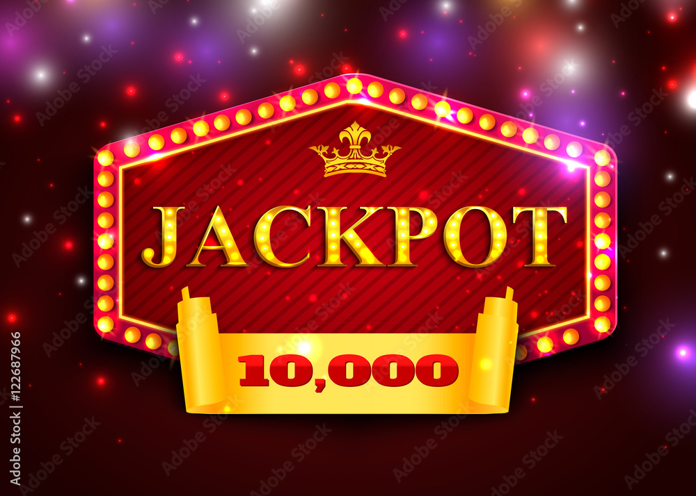Jackpot background for online casino, gambling club. Jackpot poster