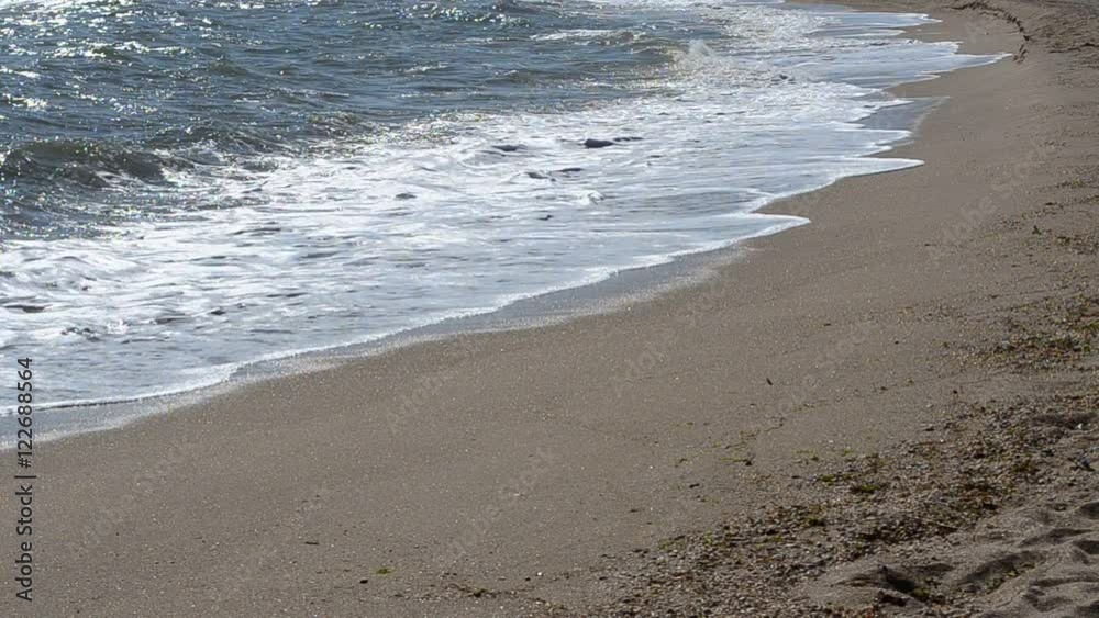 Beach and waves, bright sun. Beach and waves, bright sun.