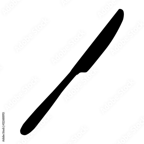 table-knife black silhouette flat isolated vector illustration