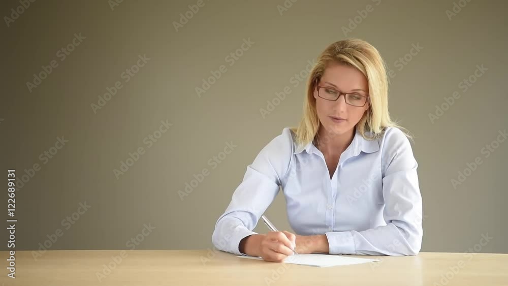 Portrait of middle-aged businesswoman, isolated Portrait of middle-aged businesswoman, isolated
