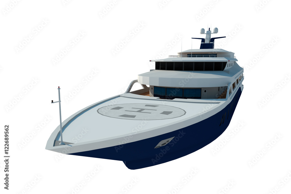 Yate 3d aislado ilustración recurso