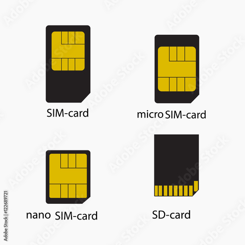 Sim card and SD card icons