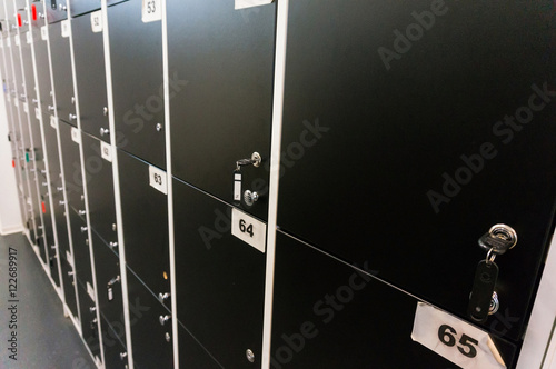 Numbered lockers photo