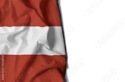 austria wrinkled flag, space for text