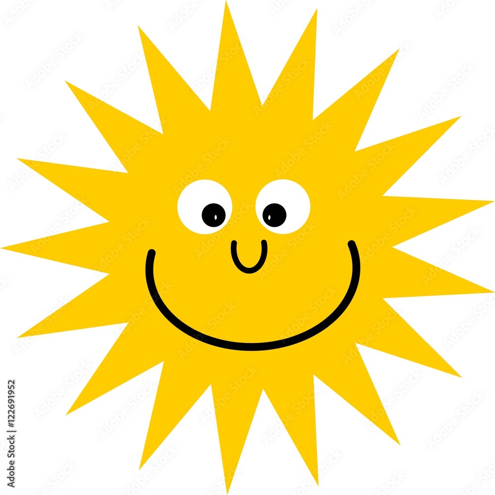 Laughing sun - vector illustration

