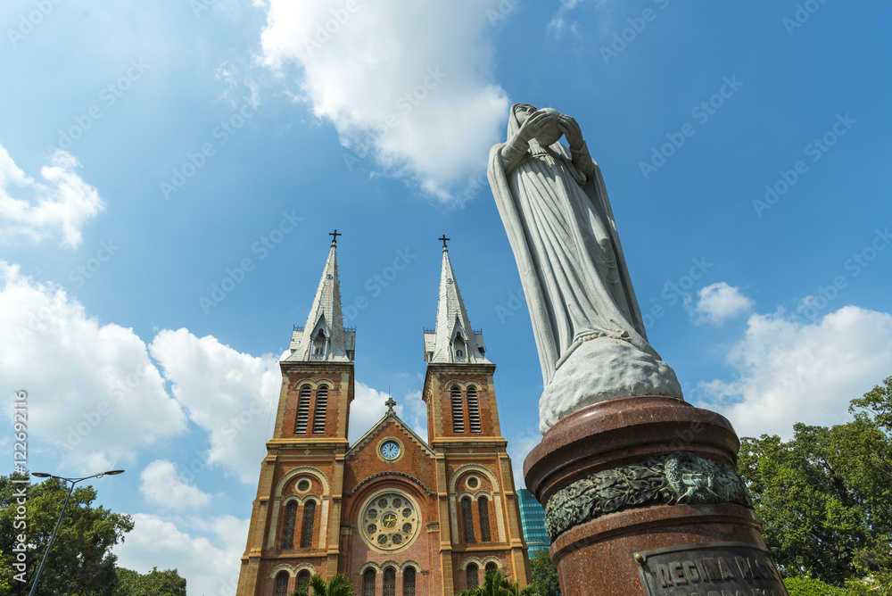 Saigon Notre-Dame Basilica in Ho Chi Minh City, Vietnam. It was constructed between 1863 and 1880.