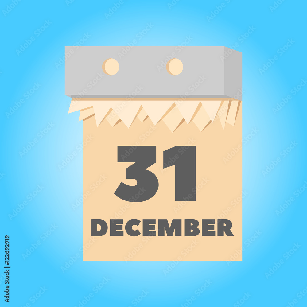 Merry christmas 31 december calendar simple color flat icon Merry christmas 31 december calendar simple color flat icon