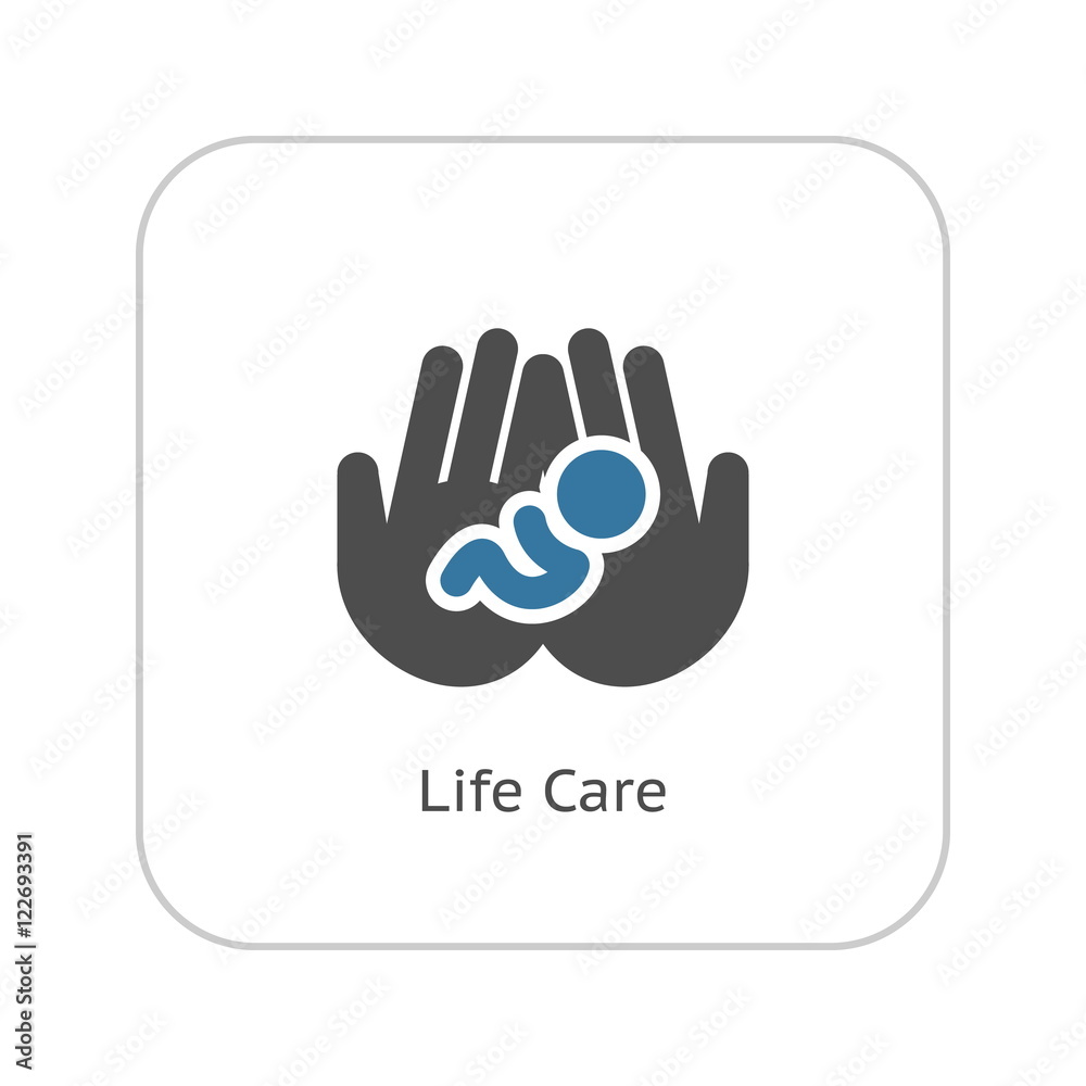Obraz premium Life Care Icon. Flat Design.