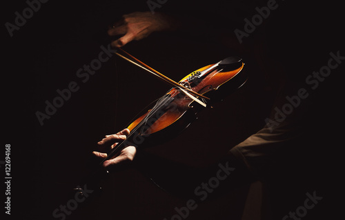 Canvas Print Act of a Violin Player