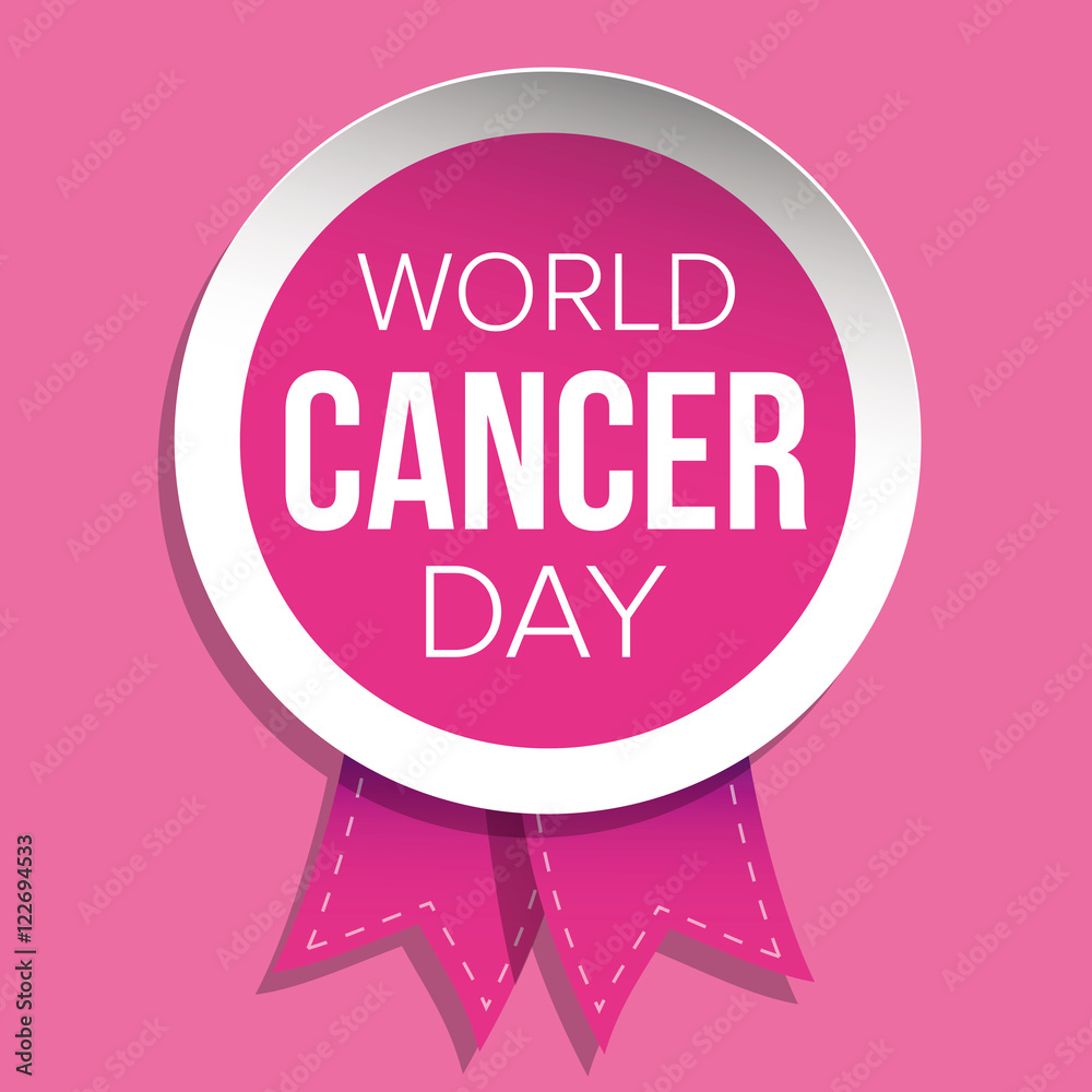 World Cancer Day. Pink ribbon vector World Cancer Day. Pink ribbon vector