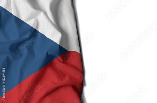 Czech wrinkled flag  space for text