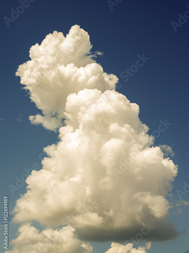 Billowing puffy cloud