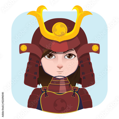 Samurai character illustration