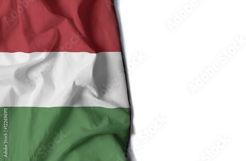 hungarian wrinkled flag, space for text