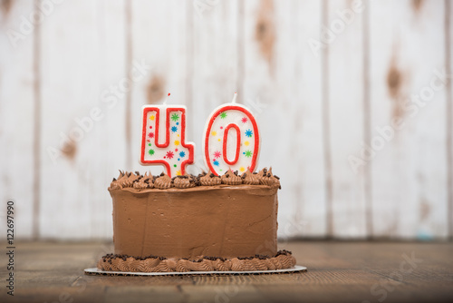 Fourtieth birthday cake photo