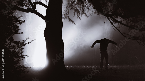 Tableau sur toile Headless Male in the woods