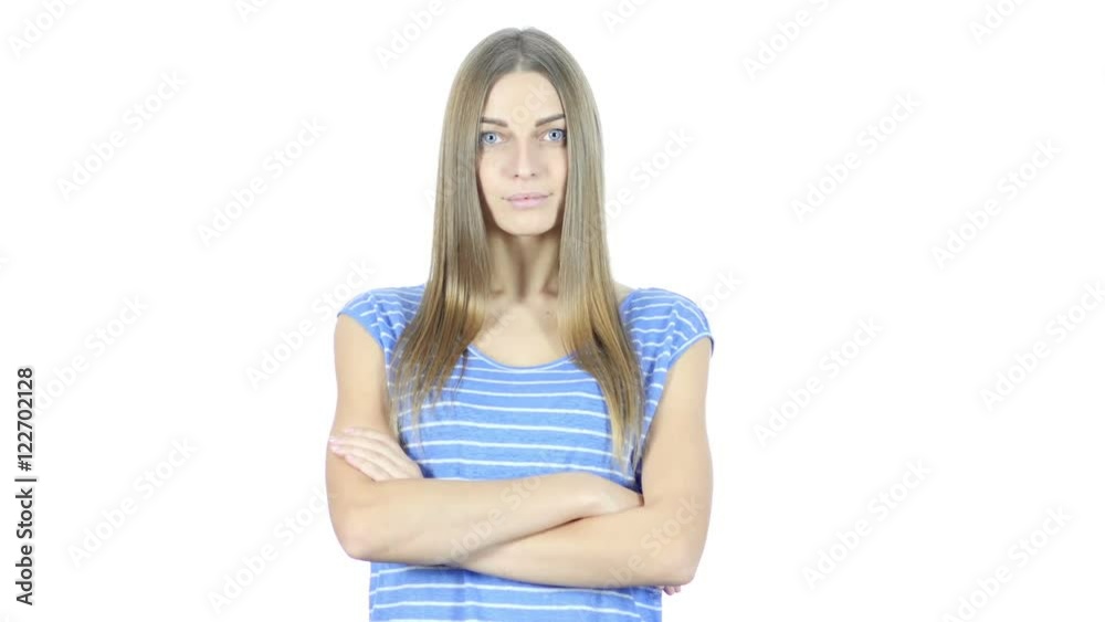 Serious young Woman, Looking in Camera, Standing Serious young Woman, Looking in Camera, Standing