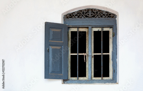 window in a white wall
