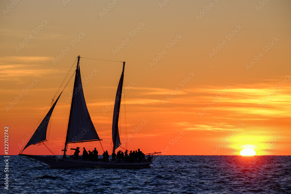 Sailboat Sunset Sky