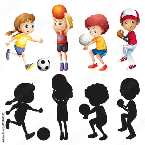 Children doing different kinds of sports