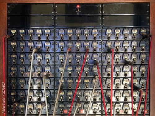 Obraz na plátne Old Phone Switch Board