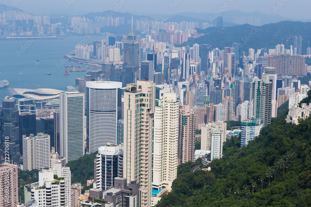 Obraz premium Hong Kong city, view from The Peak