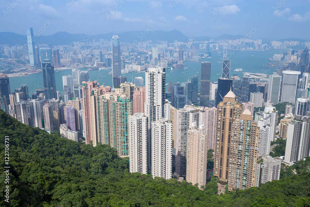 Hong Kong city, view from The Peak