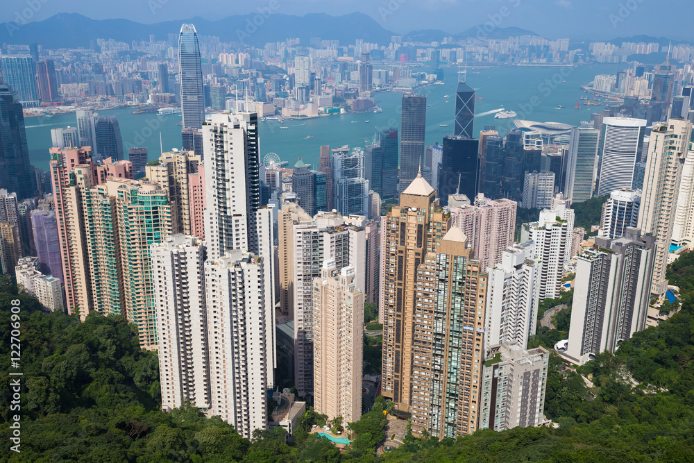 Obraz premium Hong Kong city, view from The Peak