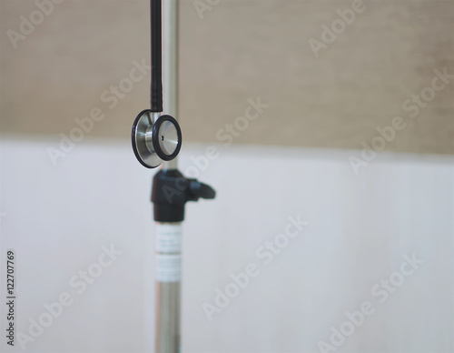 Stethoscope hanging in patient room