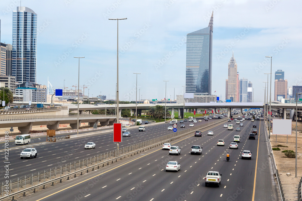 Sheikh Zayed road in Dubai