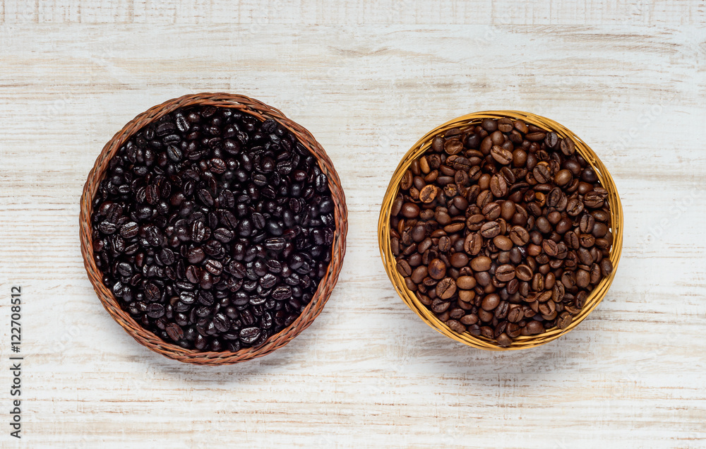 Black and Brown Coffee Beans Black and Brown Coffee Beans
