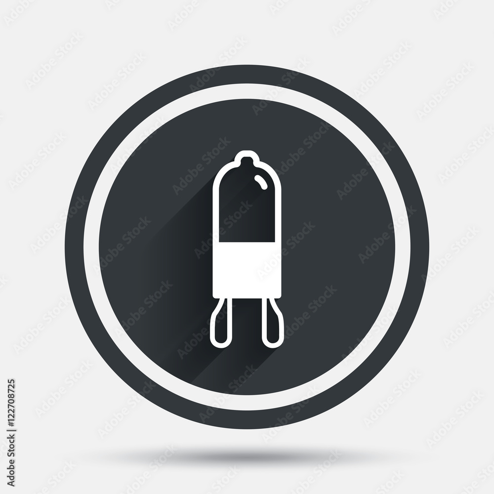 Light bulb icon. Lamp G9 socket symbol. Light bulb icon. Lamp G9 socket symbol.