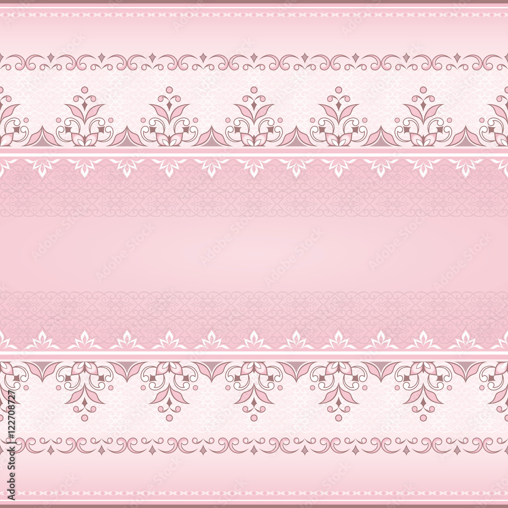 Vector line art seamless border for design template. Vector line art seamless border for design template.